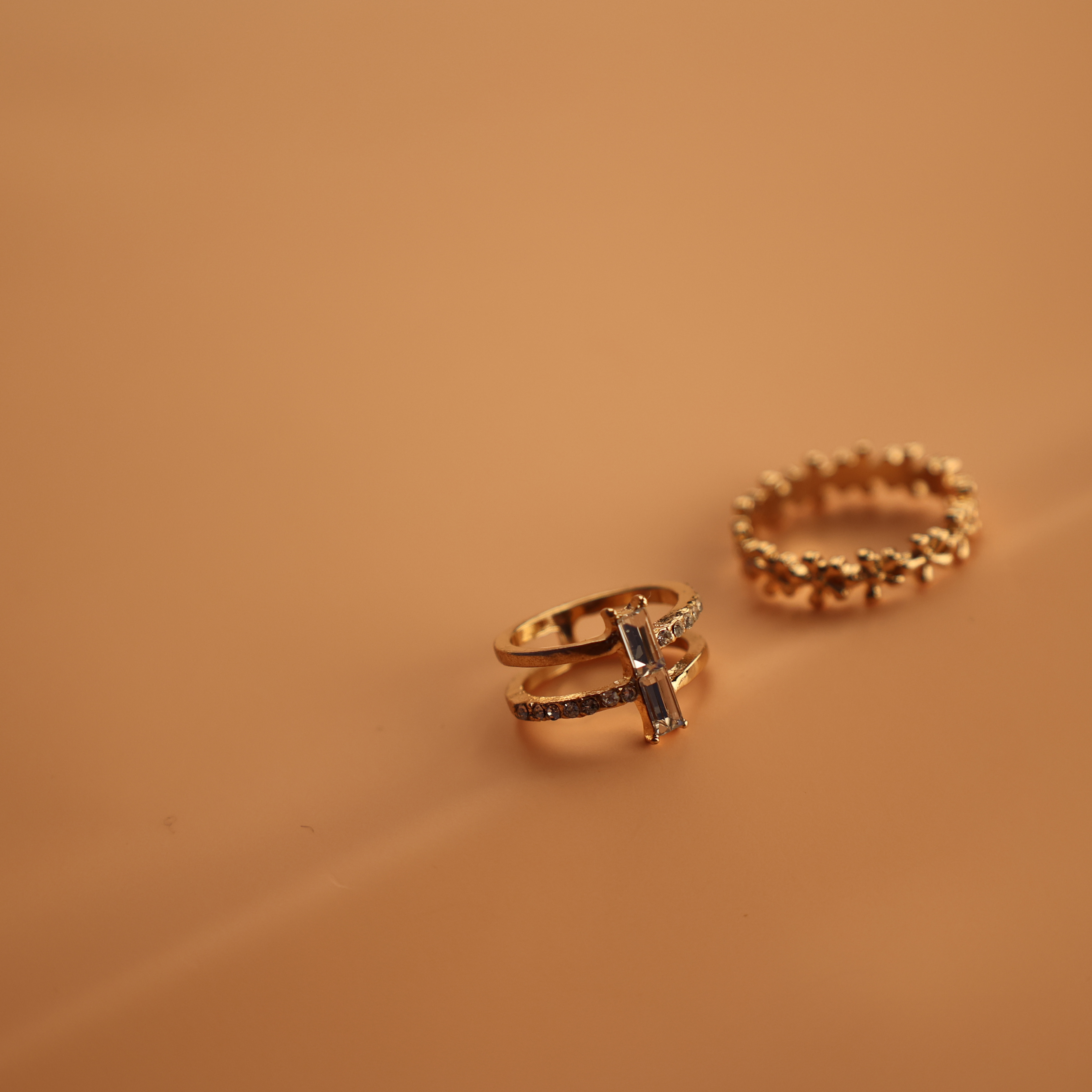 定制新款时尚镀金戒指锆石钢戒指女